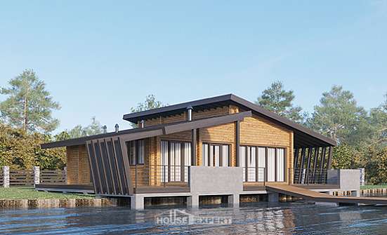 100-007-П Проект бани из дерева Большой Камень | Проекты домов от House Expert