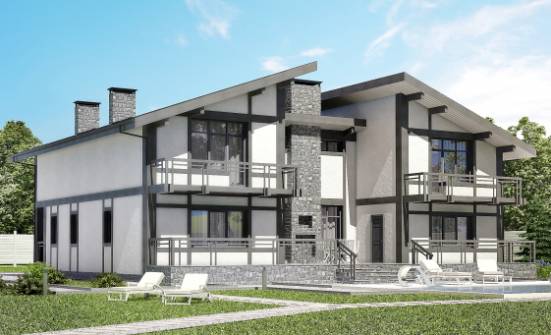 280-002-П Проект двухэтажного дома с мансардой, компактный загородный дом из кирпича Дальнегорск | Проекты домов от House Expert