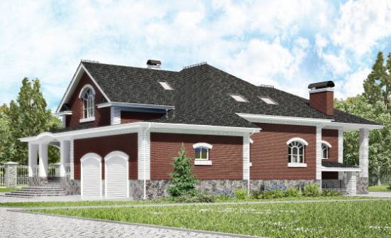 600-001-П Проект трехэтажного дома с мансардой, гараж, огромный загородный дом из теплоблока Фокино | Проекты домов от House Expert
