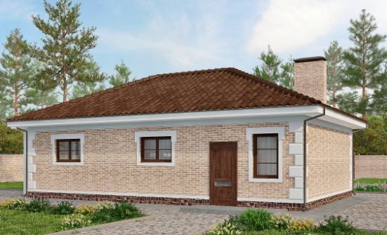 070-005-П Проект гаража из кирпича Арсеньев | Проекты одноэтажных домов от House Expert