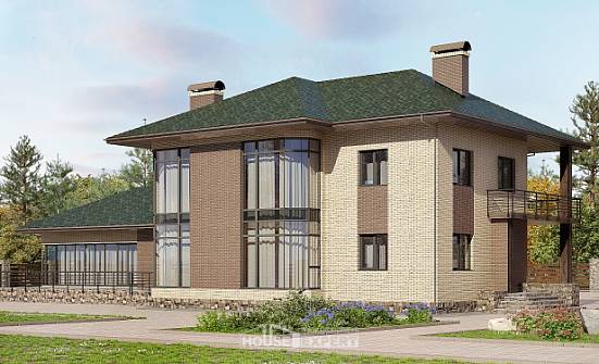 305-003-П Проект двухэтажного дома, красивый домик из поризованных блоков Артём | Проекты домов от House Expert