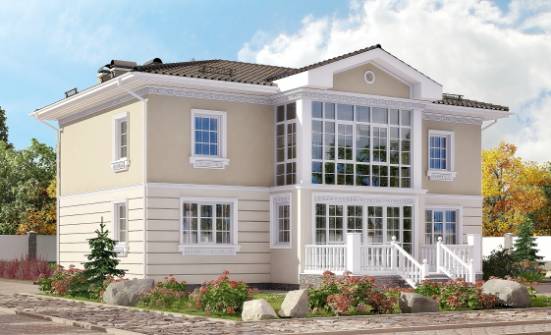 210-005-Л Проект двухэтажного дома, средний загородный дом из пеноблока Дальнегорск | Проекты домов от House Expert