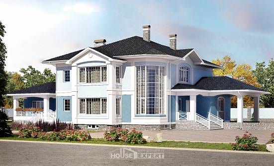 620-001-П Проект трехэтажного дома, гараж, большой коттедж из твинблока Владивосток | Проекты домов от House Expert