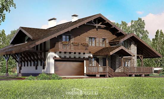 320-001-П Проект двухэтажного дома с мансардой, гараж, огромный домик из кирпича Уссурийск | Проекты домов от House Expert
