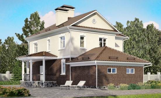 190-002-Л Проект двухэтажного дома, гараж, просторный загородный дом из поризованных блоков Дальнегорск | Проекты домов от House Expert