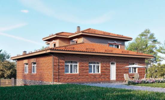 380-002-Л Проект трехэтажного дома, гараж, уютный дом из кирпича Владивосток | Проекты домов от House Expert