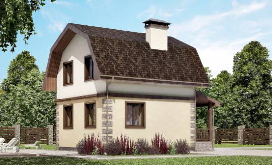 070-004-П Проект двухэтажного дома мансардой, современный загородный дом из блока Большой Камень | Проекты домов от House Expert