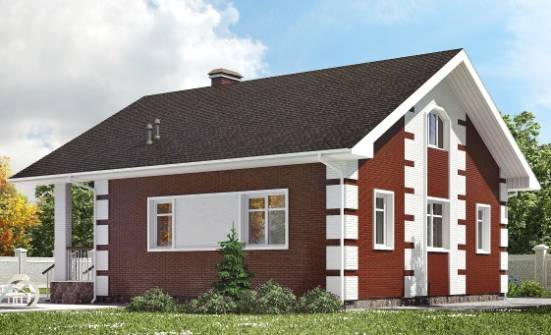 115-001-П Проект двухэтажного дома с мансардой, скромный дом из арболита Большой Камень | Проекты домов от House Expert