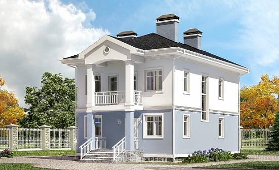 120-001-П Проект двухэтажного дома, классический дом из теплоблока Владивосток | Проекты домов от House Expert