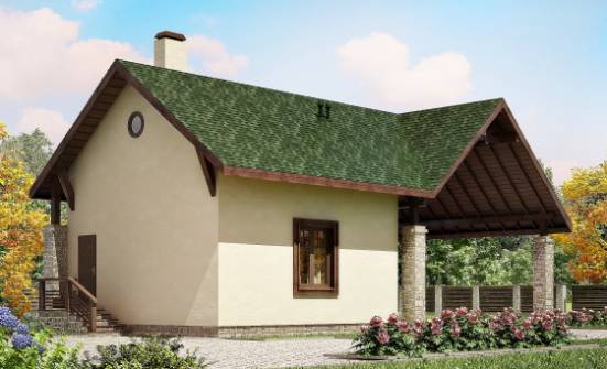 060-001-Л Проект двухэтажного дома с мансардой, гараж, экономичный загородный дом из теплоблока Артём | Проекты домов от House Expert
