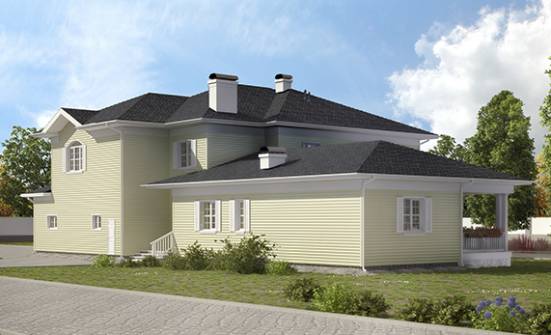 410-002-Л Проект двухэтажного дома, гараж, большой дом из газосиликатных блоков Фокино | Проекты домов от House Expert