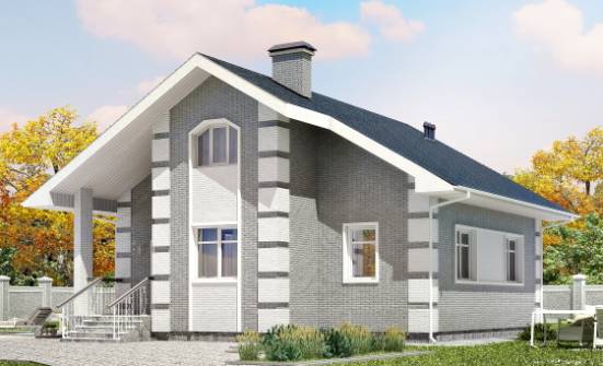 115-001-Л Проект двухэтажного дома с мансардой, недорогой коттедж из пеноблока Партизанск | Проекты домов от House Expert