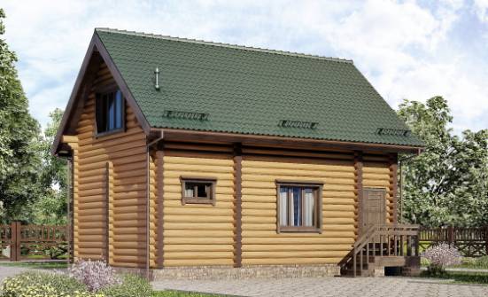 080-003-П Проект двухэтажного дома с мансардой, простой загородный дом из дерева Дальнегорск | Проекты домов от House Expert
