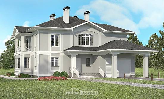 360-001-П Проект двухэтажного дома и гаражом, современный домик из кирпича Находка | Проекты домов от House Expert