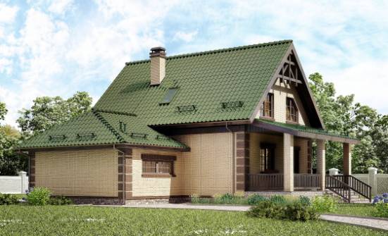 160-007-П Проект двухэтажного дома с мансардой и гаражом, небольшой домик из арболита Партизанск | Проекты домов от House Expert