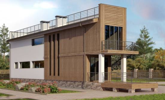100-003-Л Проект двухэтажного дома, недорогой дом из арболита Артём | Проекты домов от House Expert