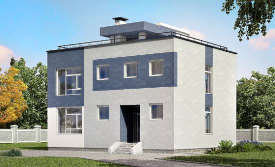 180-005-П Проект двухэтажного дома, просторный загородный дом из поризованных блоков Большой Камень | Проекты домов от House Expert
