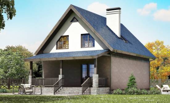 130-003-П Проект двухэтажного дома с мансардой, красивый загородный дом из твинблока Находка | Проекты домов от House Expert