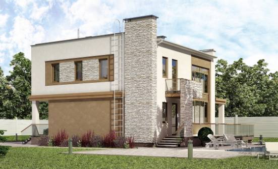 185-001-П Проект двухэтажного дома, средний загородный дом из пеноблока Фокино | Проекты домов от House Expert
