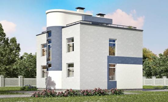 180-005-П Проект двухэтажного дома, просторный загородный дом из поризованных блоков Большой Камень | Проекты домов от House Expert