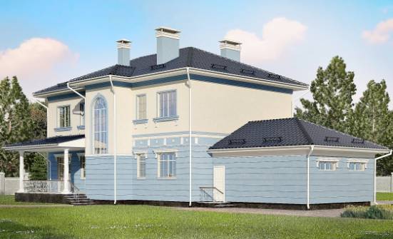 285-003-Л Проект двухэтажного дома и гаражом, огромный дом из кирпича Владивосток | Проекты домов от House Expert