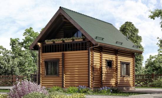 080-003-П Проект двухэтажного дома с мансардой, простой загородный дом из дерева Дальнегорск | Проекты домов от House Expert