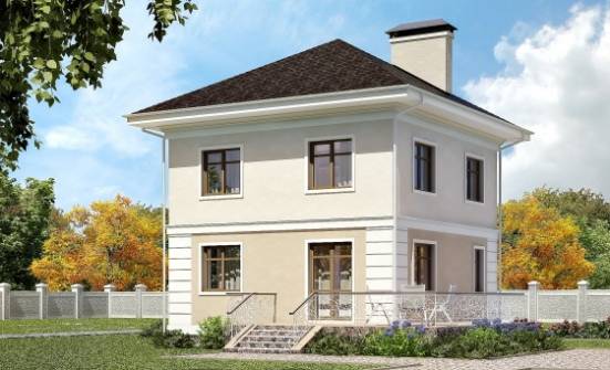 090-003-Л Проект двухэтажного дома, скромный дом из керамзитобетонных блоков Партизанск | Проекты домов от House Expert