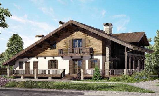 320-002-П Проект двухэтажного дома с мансардой, современный домик из кирпича Лесозаводск | Проекты домов от House Expert