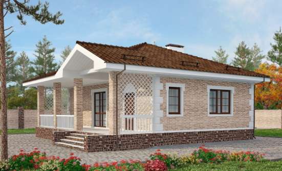 065-002-П Проект бани из кирпича Спасск-Дальний | Проекты одноэтажных домов от House Expert