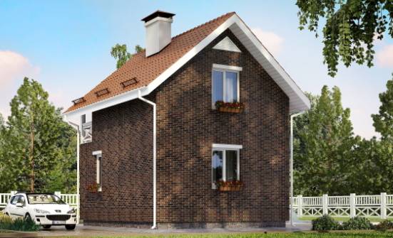 045-001-Л Проект двухэтажного дома мансардой, крохотный коттедж из блока Партизанск | Проекты домов от House Expert