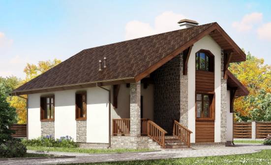 080-002-Л Проект одноэтажного дома, экономичный домик из арболита Уссурийск | Проекты домов от House Expert