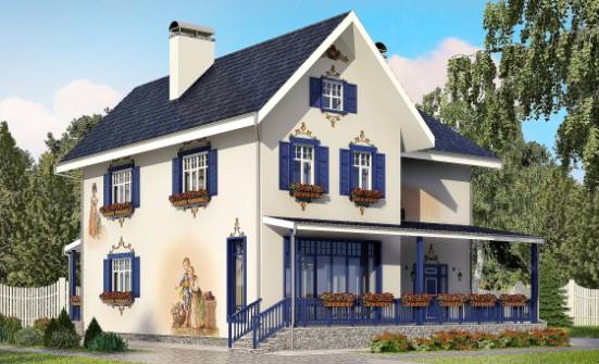 180-003-П Проект двухэтажного дома, скромный домик из кирпича Арсеньев | Проекты домов от House Expert
