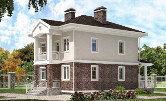 120-001-Л Проект трехэтажного дома, красивый загородный дом из газосиликатных блоков Владивосток | Проекты домов от House Expert