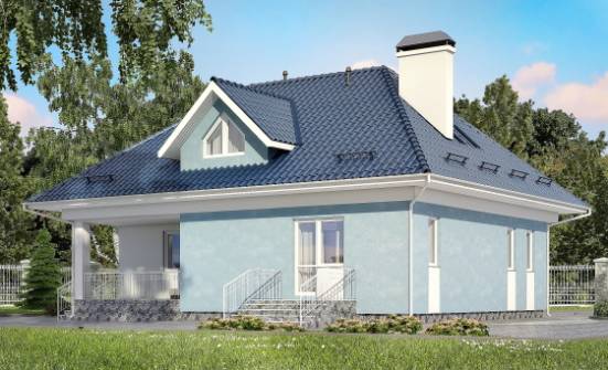200-002-П Проект двухэтажного дома с мансардой, простой загородный дом из поризованных блоков Арсеньев | Проекты домов от House Expert