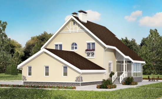 275-001-Л Проект двухэтажного дома мансардой, гараж, уютный дом из кирпича Большой Камень | Проекты домов от House Expert