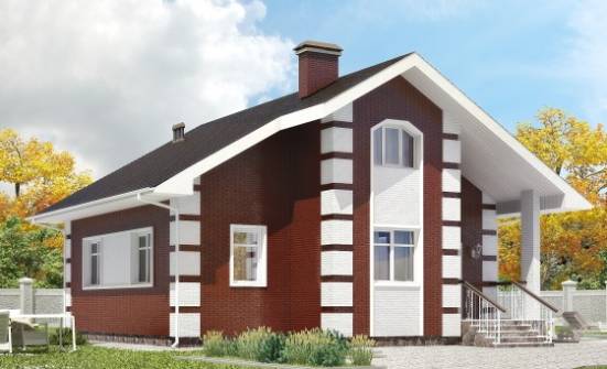 115-001-П Проект двухэтажного дома с мансардой, скромный дом из арболита Большой Камень | Проекты домов от House Expert
