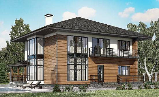 245-001-П Проект двухэтажного дома, просторный домик из поризованных блоков Дальнегорск | Проекты домов от House Expert