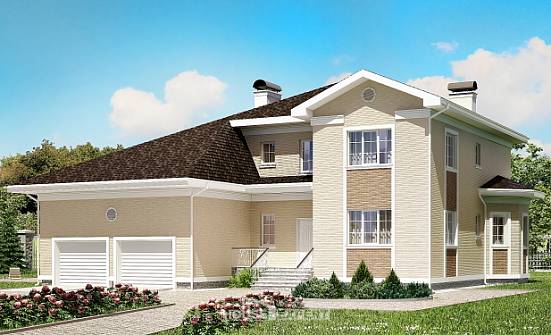 335-001-Л Проект двухэтажного дома и гаражом, красивый домик из кирпича Уссурийск | Проекты домов от House Expert