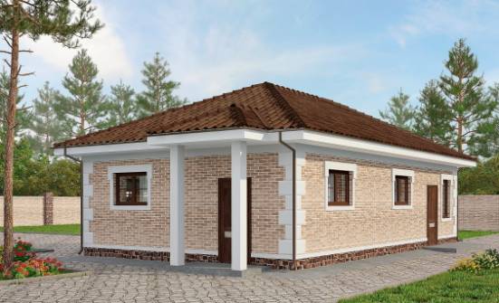 070-005-П Проект гаража из кирпича Арсеньев | Проекты одноэтажных домов от House Expert