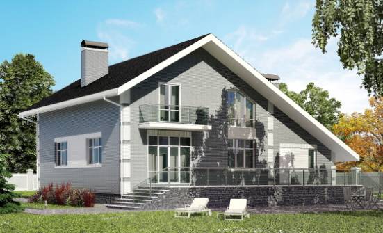 190-006-Л Проект двухэтажного дома с мансардой, гараж, красивый загородный дом из поризованных блоков Уссурийск | Проекты домов от House Expert