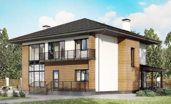 245-001-П Проект двухэтажного дома, просторный домик из поризованных блоков Дальнегорск | Проекты домов от House Expert