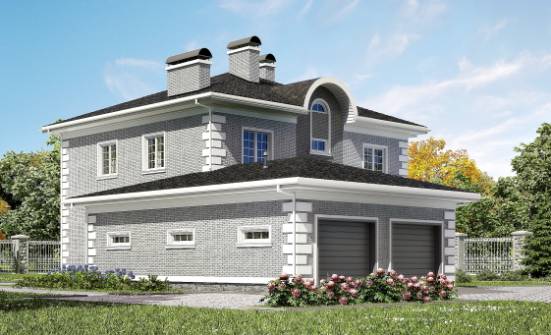 245-004-Л Проект двухэтажного дома, гараж, классический домик из кирпича Владивосток | Проекты домов от House Expert