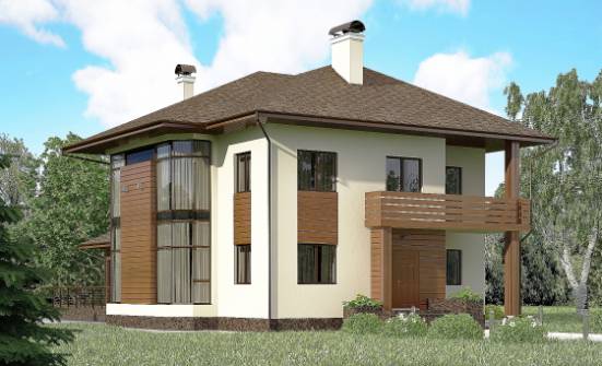 300-001-П Проект двухэтажного дома, классический коттедж из кирпича Партизанск | Проекты домов от House Expert