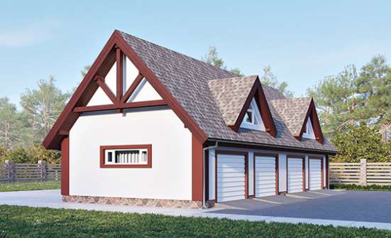 145-002-Л Проект гаража из газобетона Большой Камень | Проекты домов от House Expert