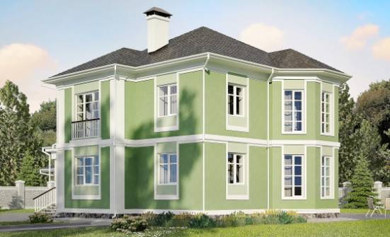 170-001-Л Проект двухэтажного дома и гаражом, уютный коттедж из газосиликатных блоков Уссурийск | Проекты домов от House Expert