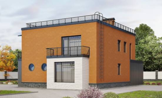 260-002-Л Проект двухэтажного дома, гараж, современный загородный дом из пеноблока Дальнегорск | Проекты домов от House Expert