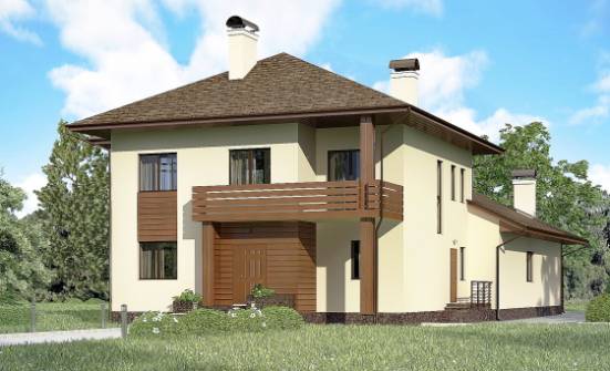 300-001-П Проект двухэтажного дома, классический коттедж из кирпича Партизанск | Проекты домов от House Expert