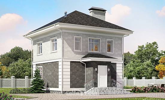 090-003-П Проект двухэтажного дома, бюджетный загородный дом из теплоблока Владивосток | Проекты домов от House Expert