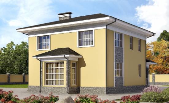 155-011-Л Проект двухэтажного дома, доступный загородный дом из пеноблока Дальнегорск | Проекты домов от House Expert
