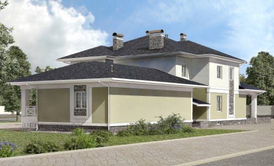 620-001-Л Проект трехэтажного дома и гаражом, огромный загородный дом из пеноблока Партизанск | Проекты домов от House Expert